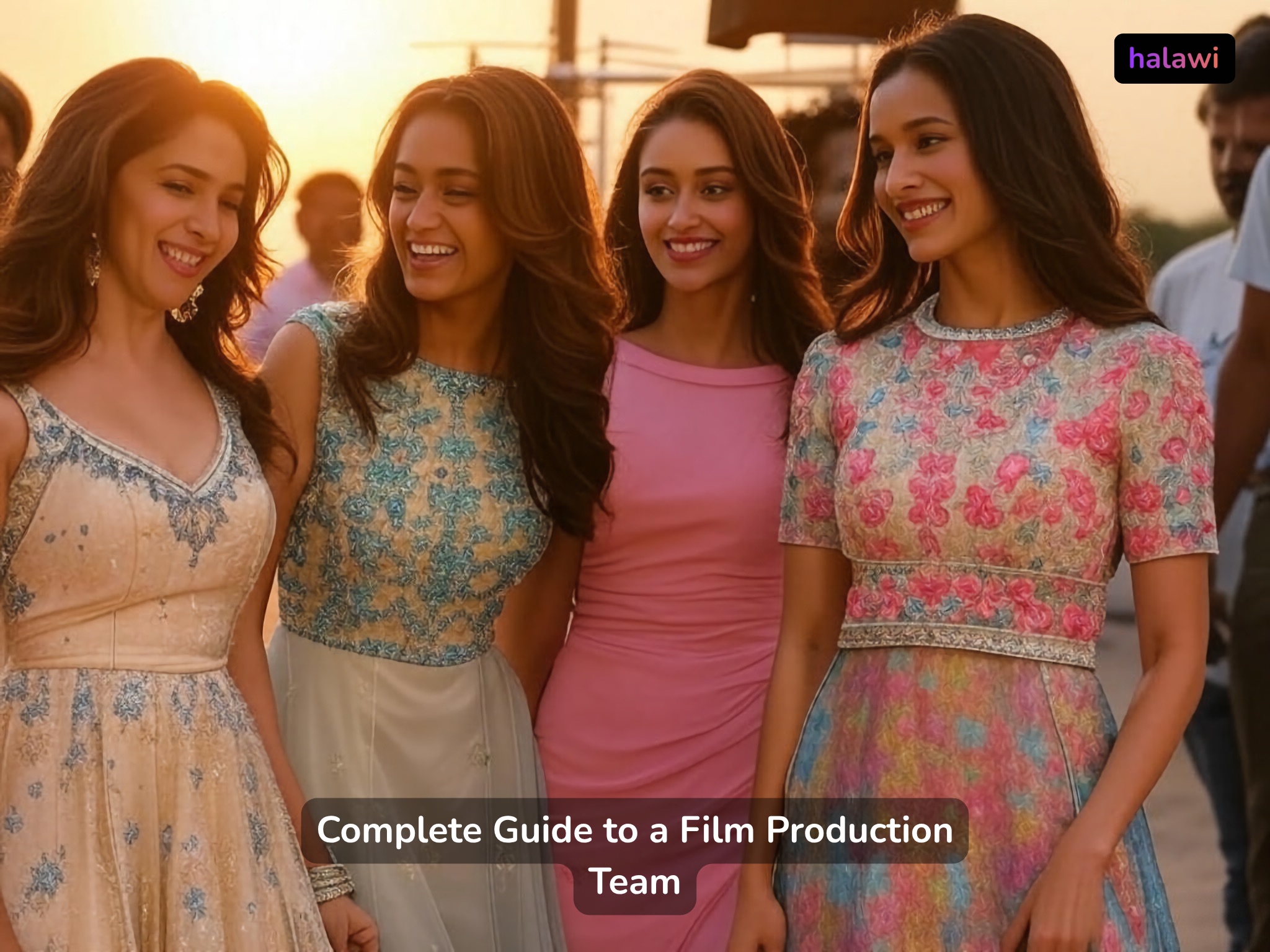 Women professionals on a film set ymbolizing collaboration, leadership, and diversity in modern bollywood film production.